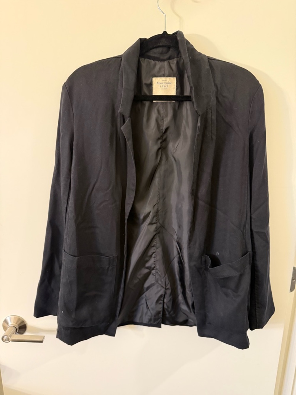 Abercrombie & Fitch Black Open Blazer Y2K